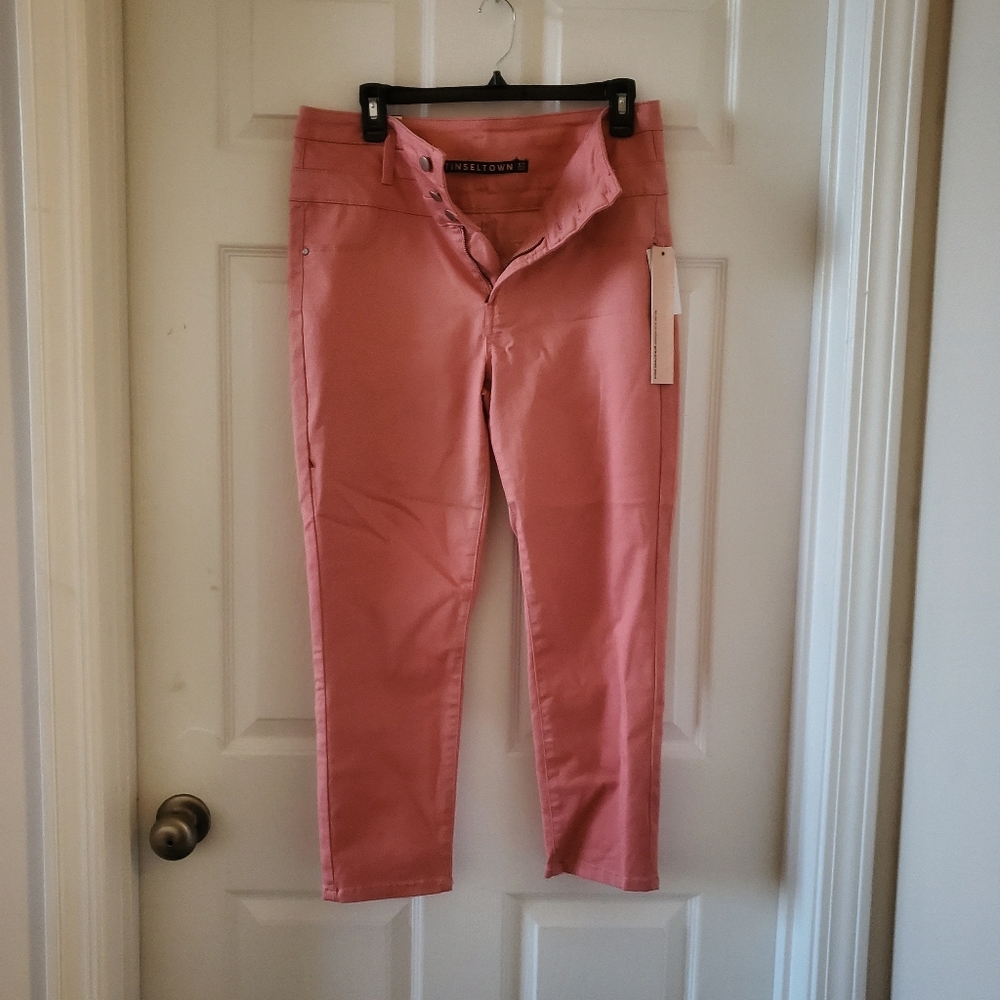 Coral Tinseltown Soft Stretch Crop Pant, Size 12